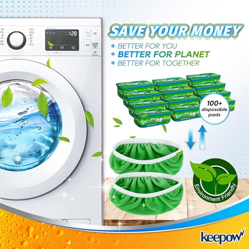 Microfiber Mop Pads Swiffer Mop Reusable Washable Wet Dry Cleaning 2 Pack New