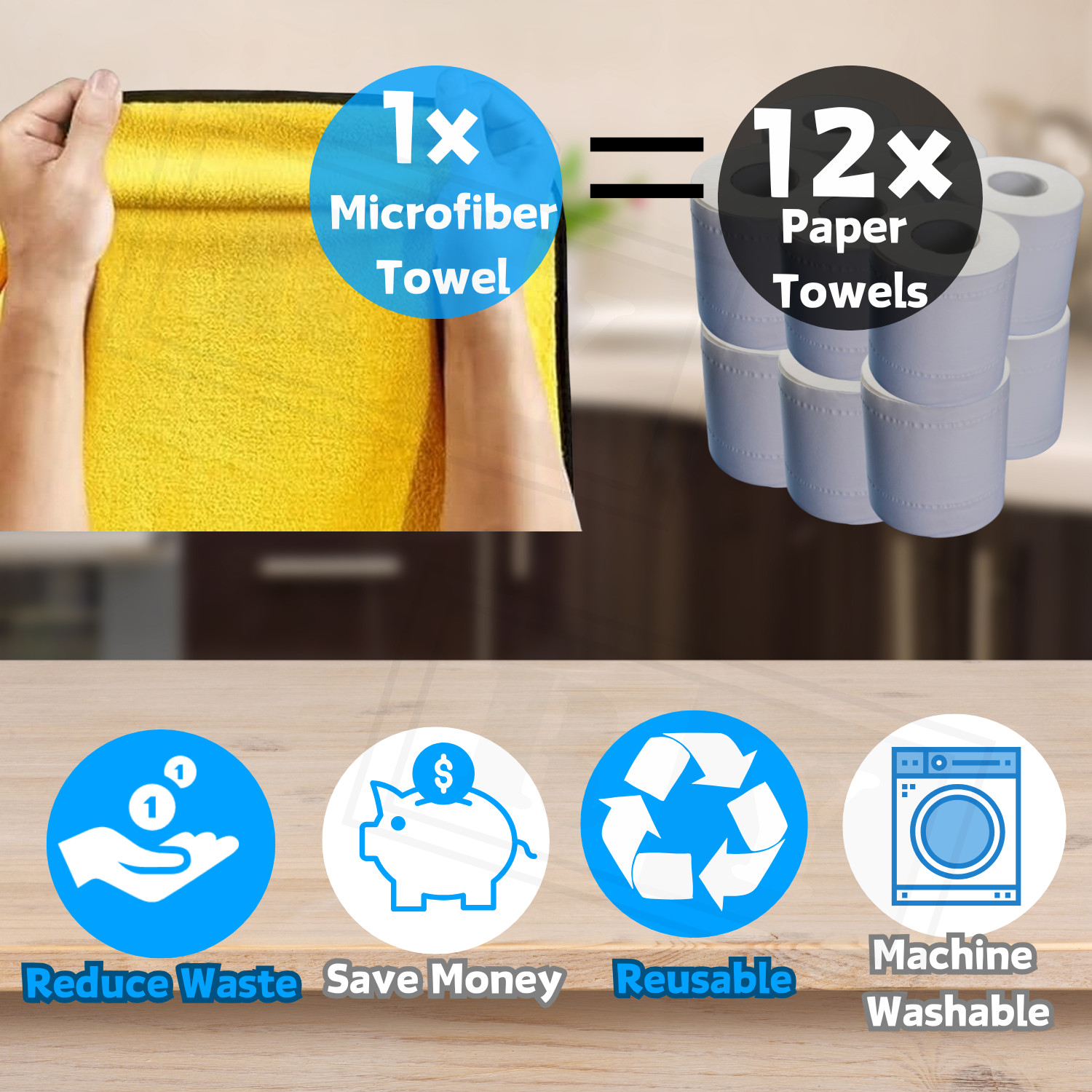 Microfiber Cleaning Cloth Car Wash Towel Drying Rag Car Polishing Detailing