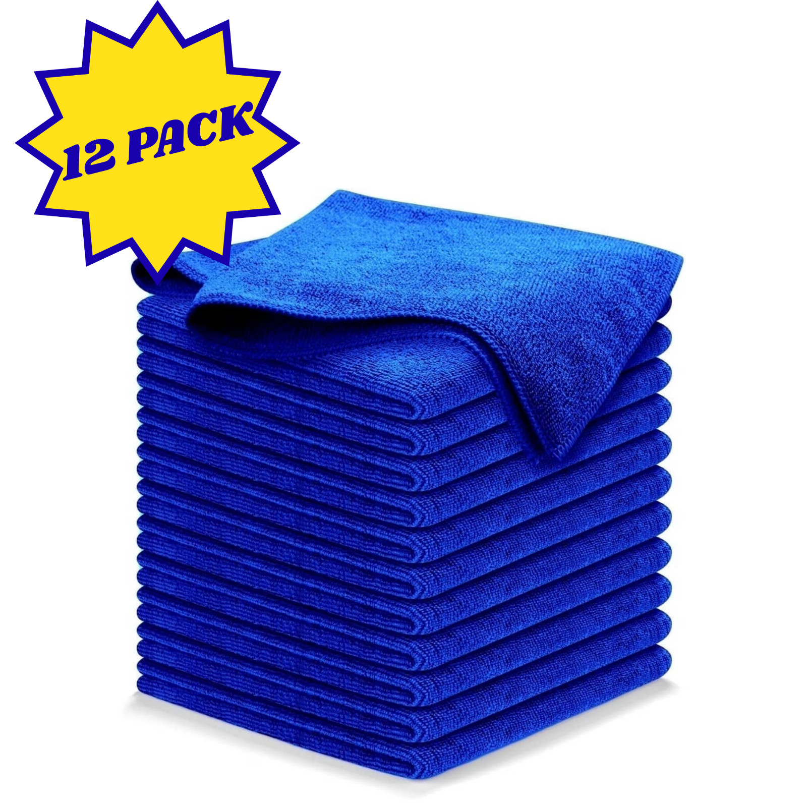 Autostena Microfiber Towels 400GSM Auto Home, Office 16in x 16in, 12-count
