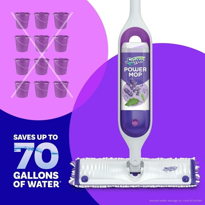 Swiffer Power Mop Refill Solution, Tile, Vinyl, Laminate, Wood, Floor Cleaner