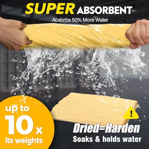 Premium Shammy Cloth for Car Drying 2pk (26”x17”)-Super 2pk 26″x17″ Yellow