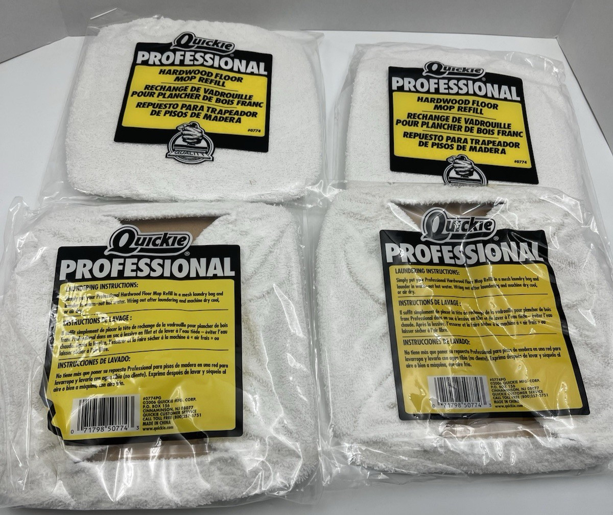 Mighty Mop Refill 0774 PG – Pro Grade – Quickie Professional Lot of 4 N.O.S
