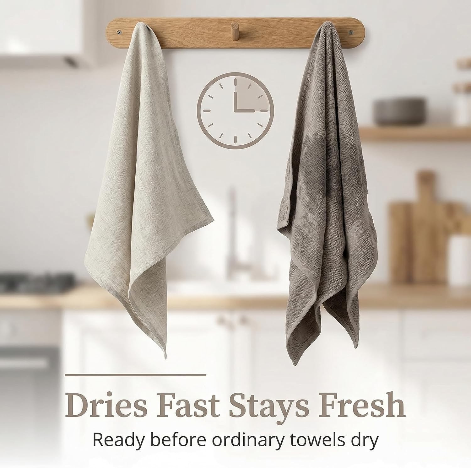 Pure Linen Flax Washcloths – 4-Pack Natural Dish Towels Set – Linen Tea Towel…