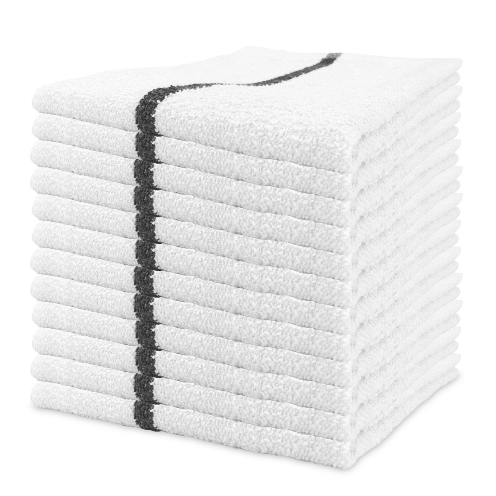 Qwick Wick Bar Mop Terry Towels – 16 x 19 Cotton Kitchen Towels – Packs of 12