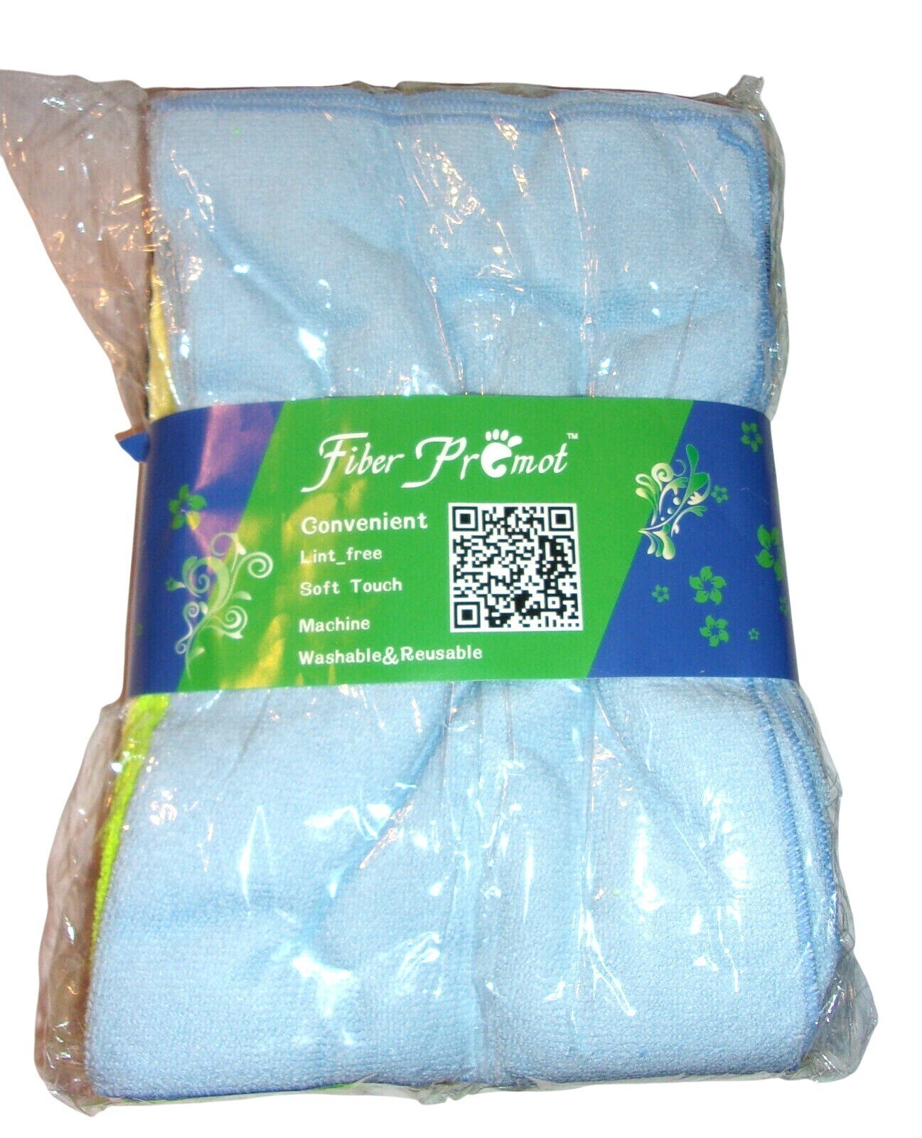 Microfiber Cleaning Cloths Pack Of 12 Black Green Blue Yellow 12x16in Machine Wa