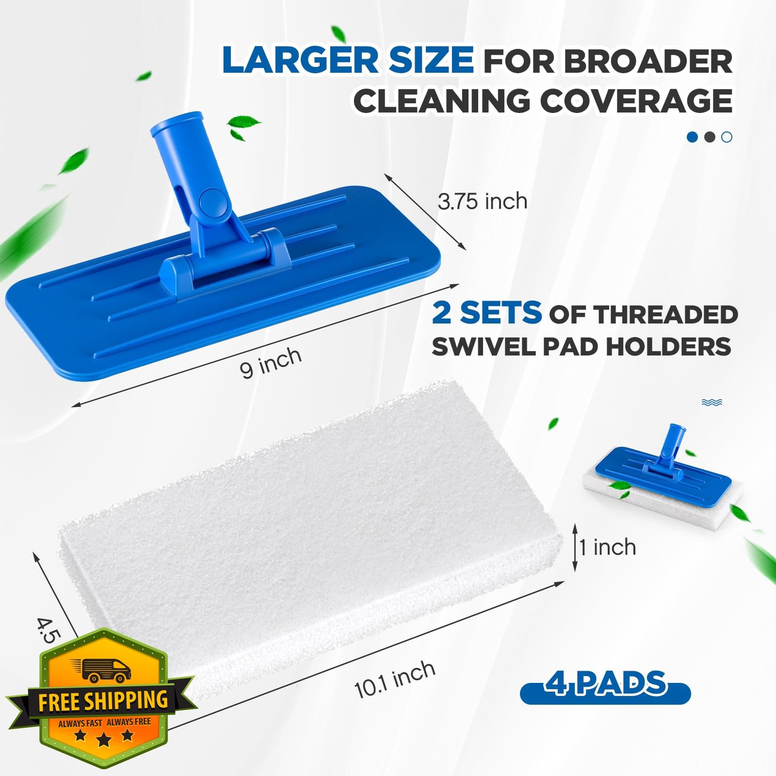 Maxdot 9×3.75 Inch Scrub Pad Holders 6 Pcs