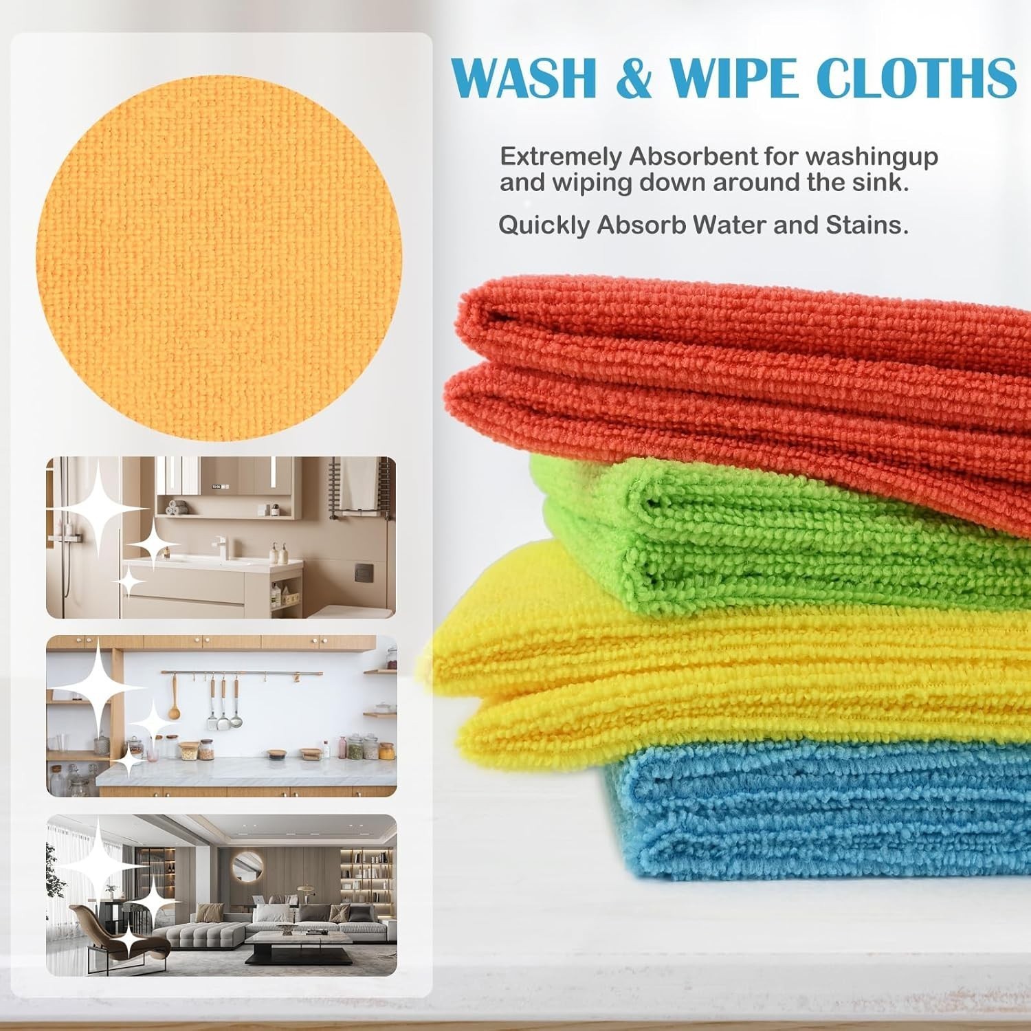 Bulk Pack Microfiber Cleaning Cloth No-Scratch Rag Car Polishing Detailing Towel