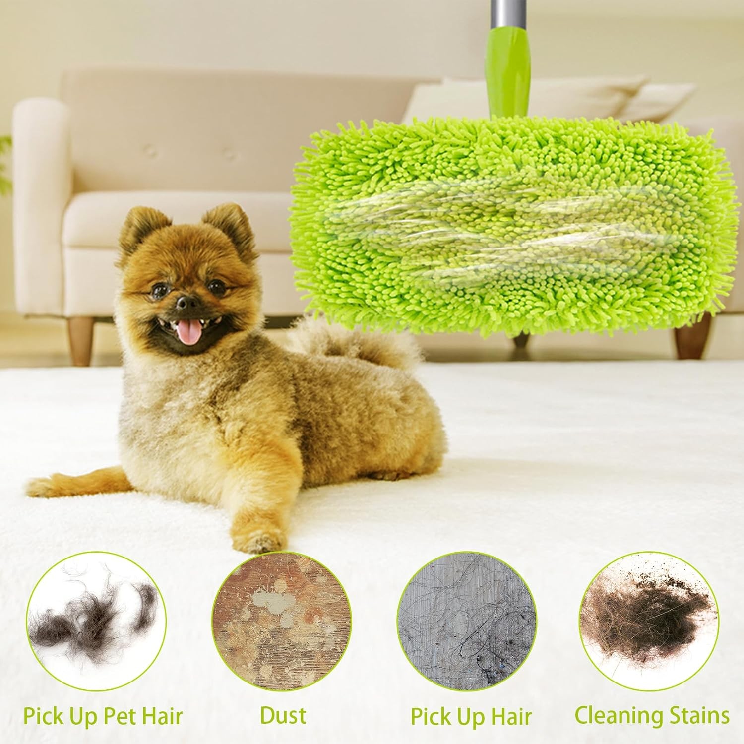 Reusable Dry Sweeping Cloths Microfiber Wet Mop Pads Compatible with Swiffer Swe