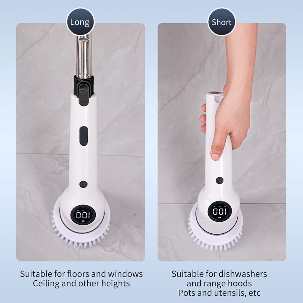Lightweight Ergonomic Adjustable Intuitive Handheld Wireless 9‑in‑1 Electric Mop