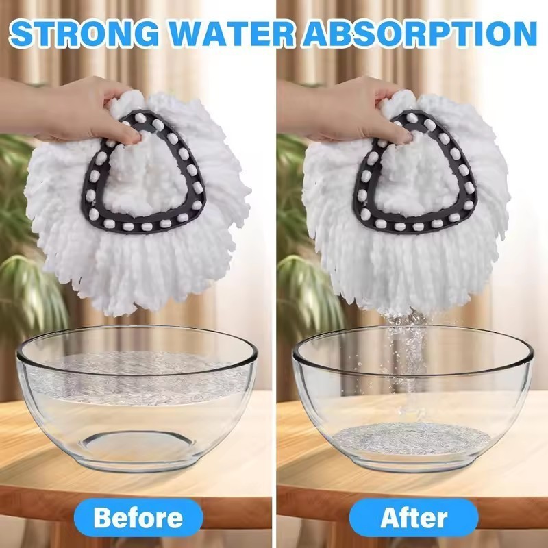 1-6Replacement Microfiber Mop HEAD For O-Cedar Spin Mop Easy Clean Wring Refill