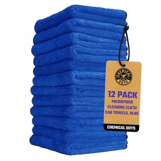 Professional Grade Premium Microfiber Towels for Cars, 16″ x 16″, Ultra Blue