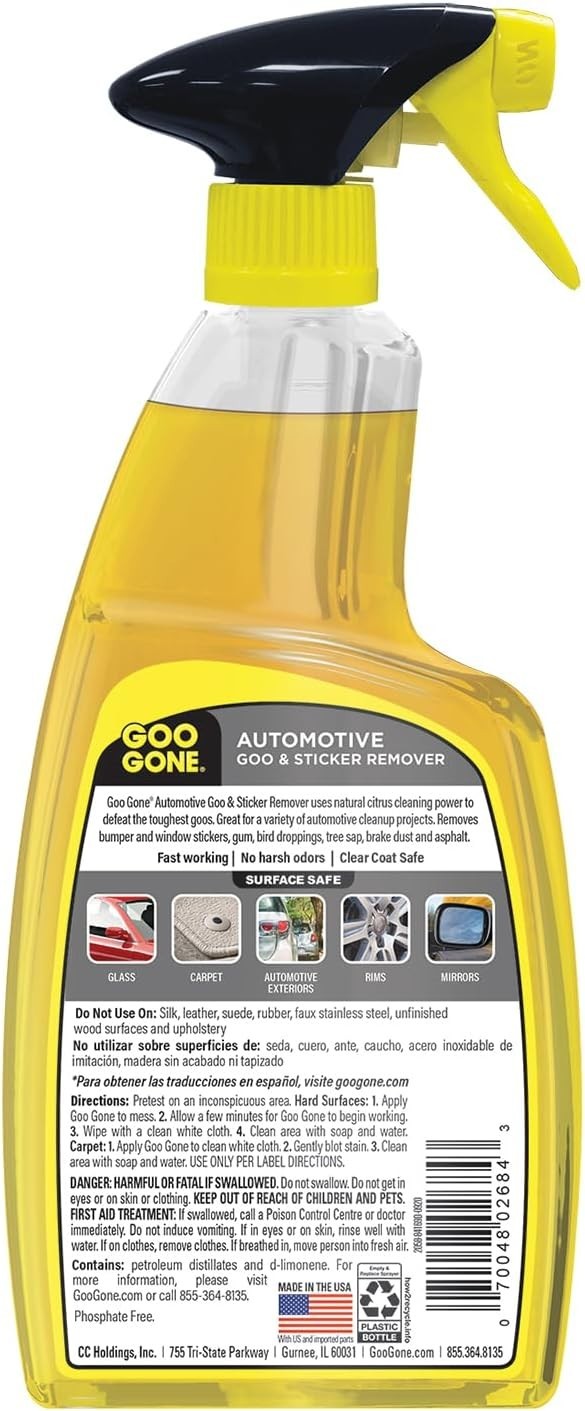 Automotive Adhesive Remover, Goo & Grime Cleaner for Bumper Stickers, Decals,…