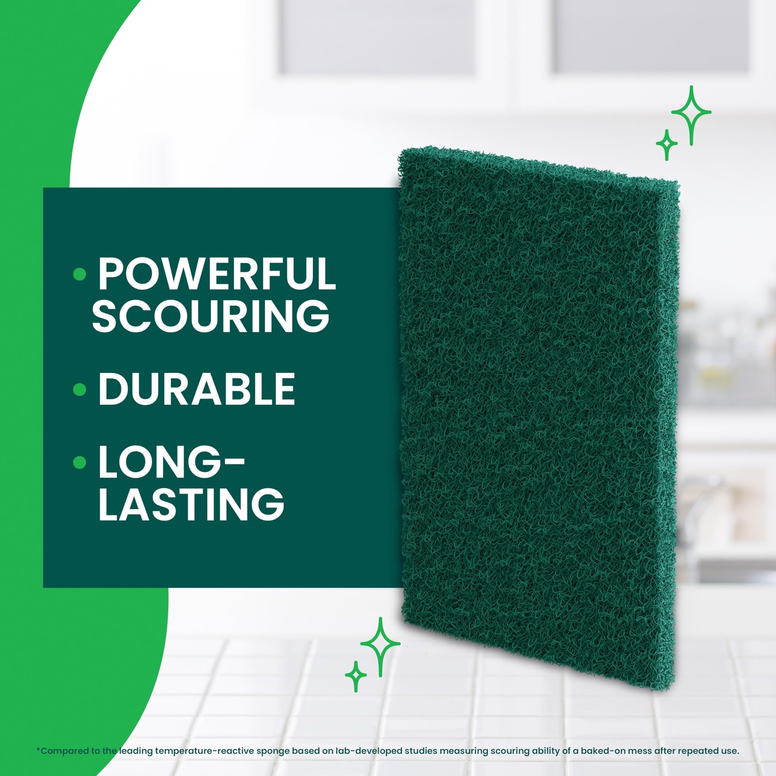 Scotch Brite Heavy Duty Scour Pads 3 Count Reusable Kitchen Cleaning Sponge Pack