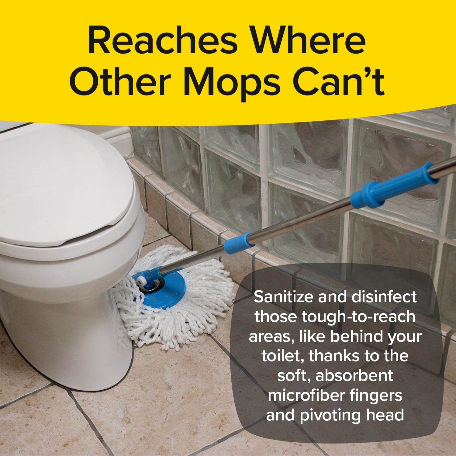 Hurricane Spin Mop Home Cleaning System by BulbHead, Floor Mop with Bucket