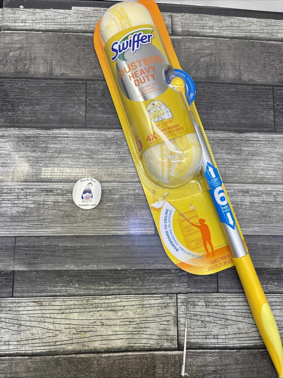 Swiffer Heavy Duty 6’ Extendable Handle Dusting Kit + 4 Duster Refill {E6}