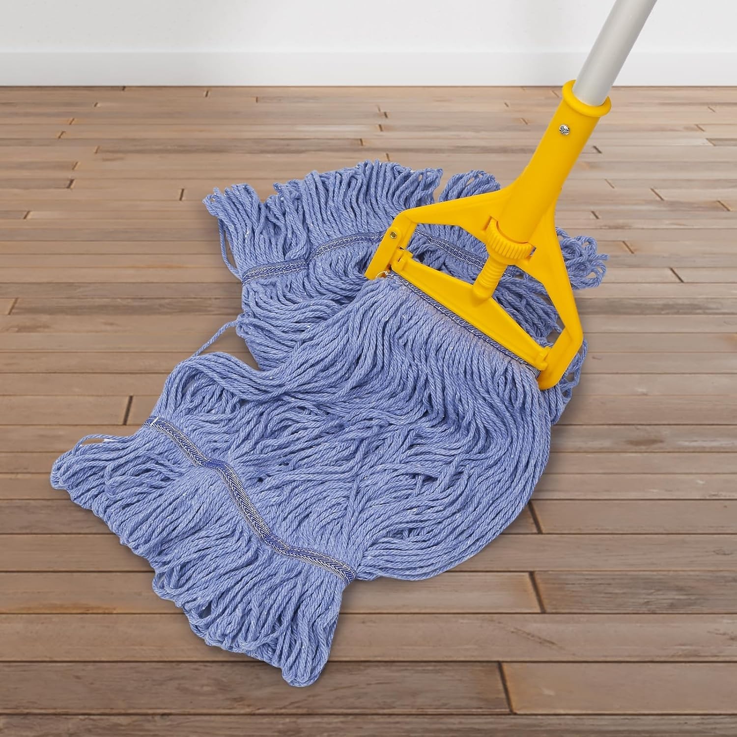 Commercial Mop Head Replacement Heavy Duty Cotton Looped End String Mop Blue …
