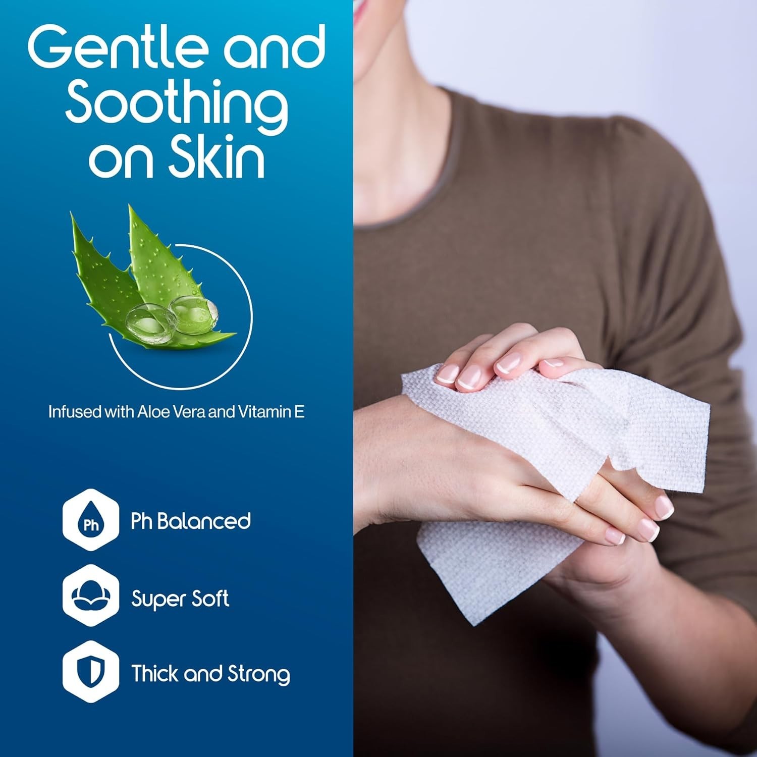 Inspire Adult Wet Wipes, Wash Cloths | Adult Wipes 8″x12″ (50 Count (Pack of 1