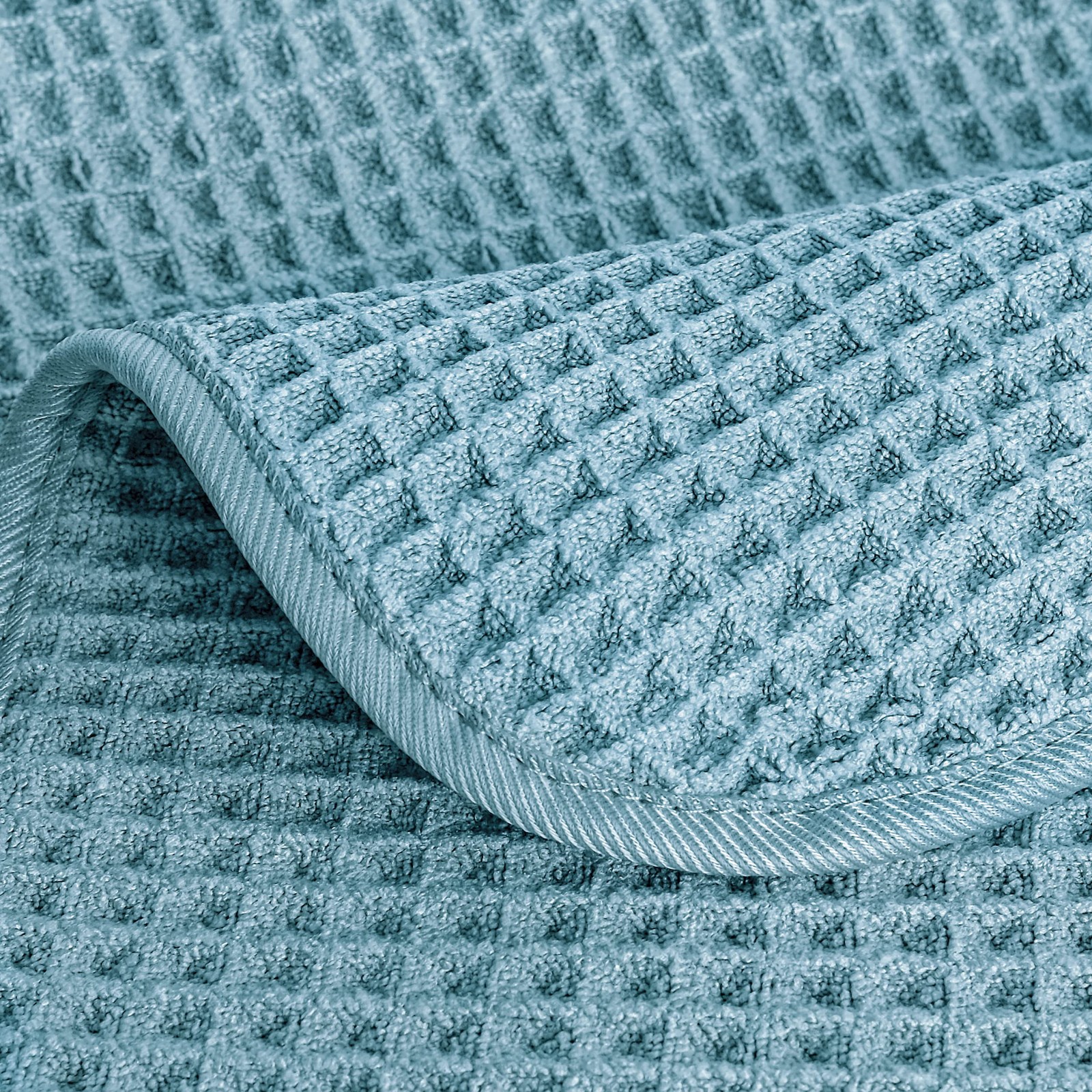 Microfiber Lint Free Washcloth Face Towel, 13 x 13 in, 4 Pack (Waffle Weave)