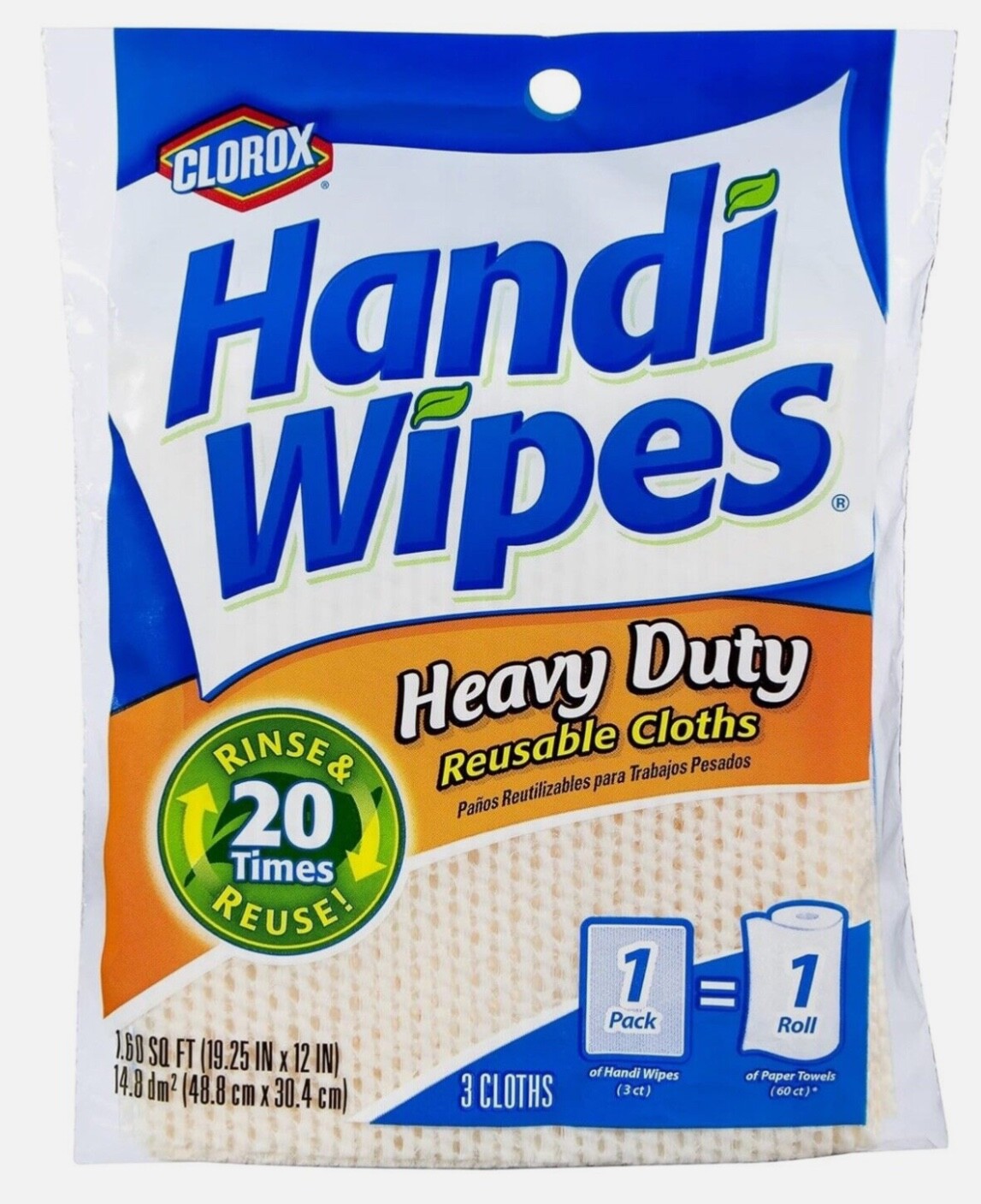 HEAVY DUTY HANDY CLOTHS ABSORBENT MULTIPURPOSE CLEANING TOWELS 6 PKS Wipes