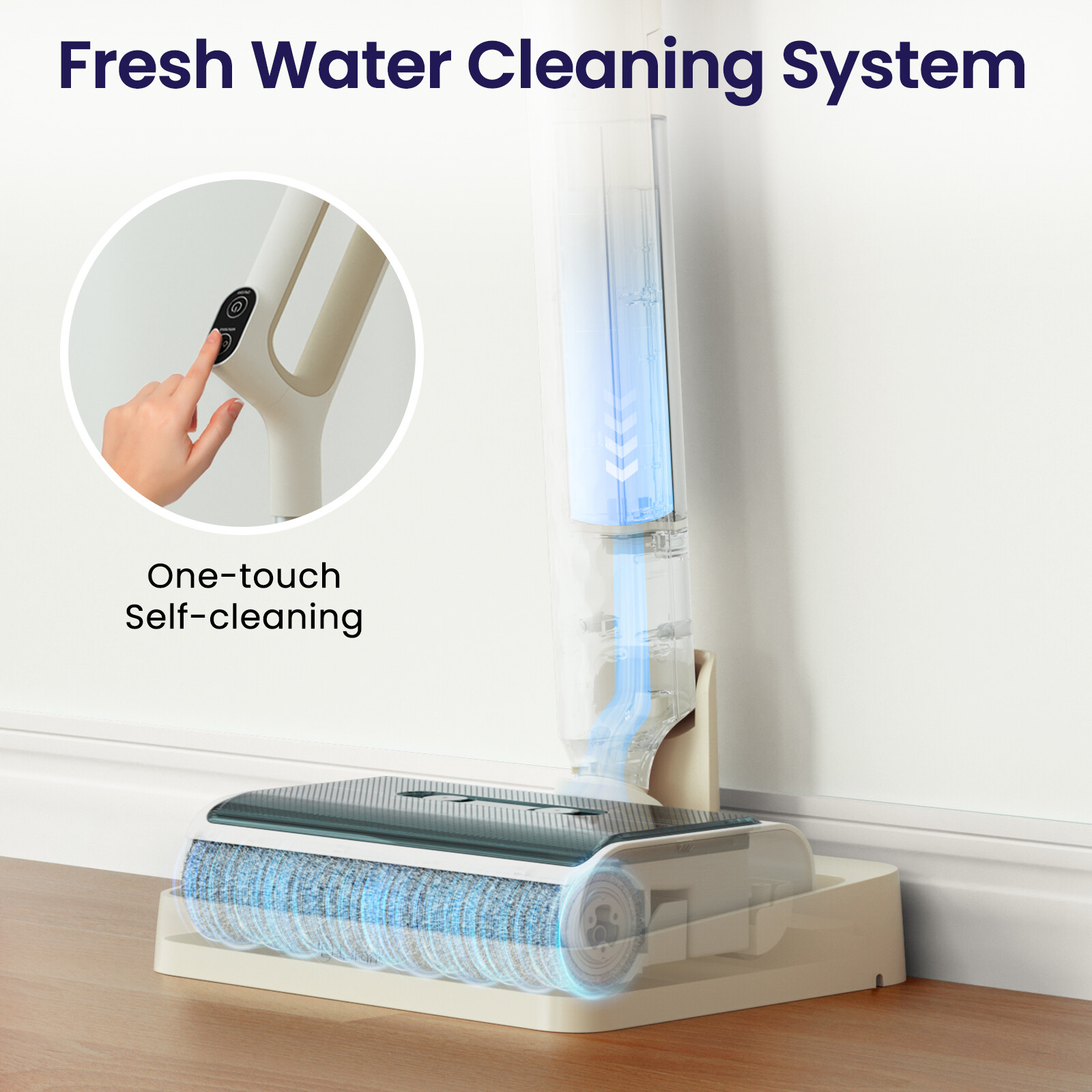 Lefant Wet Dry Vacuum Mop Self-Cleaning Lightweight Cordless Smart Floor Cleaner