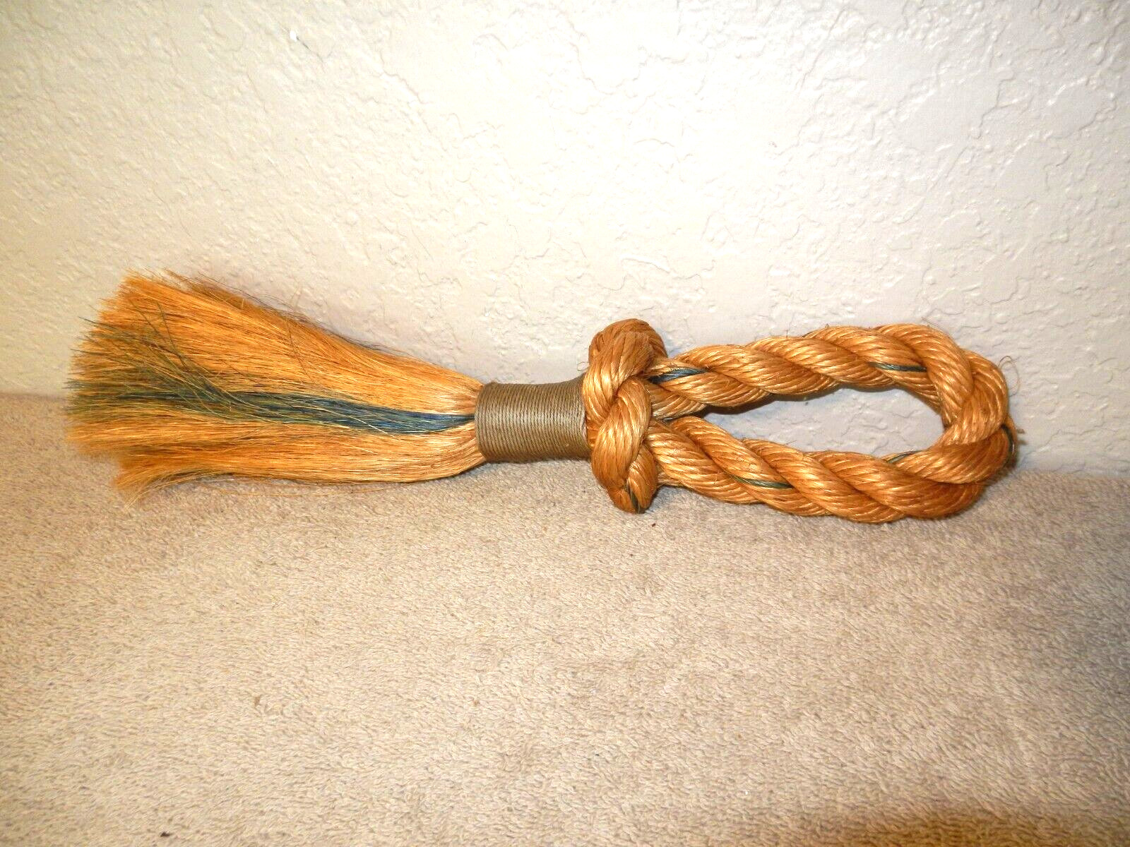 13″ WILLIAMSBURG Broom Jute Sisal Rope Dust Whisk Handmade Nautical Rustic Folk