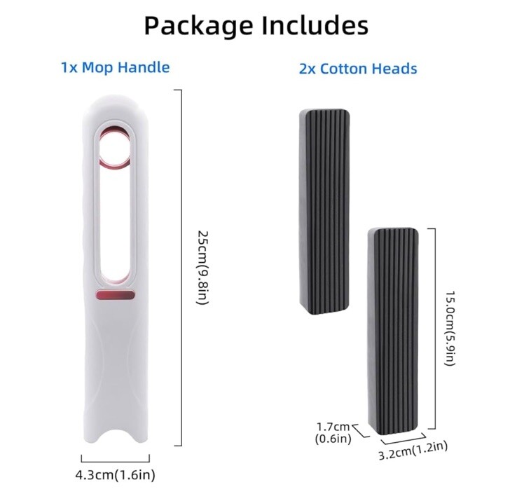 Portable Self-Squeeze Mini Mop, Quick Clean Small Mini Mop, Strong Absorbent