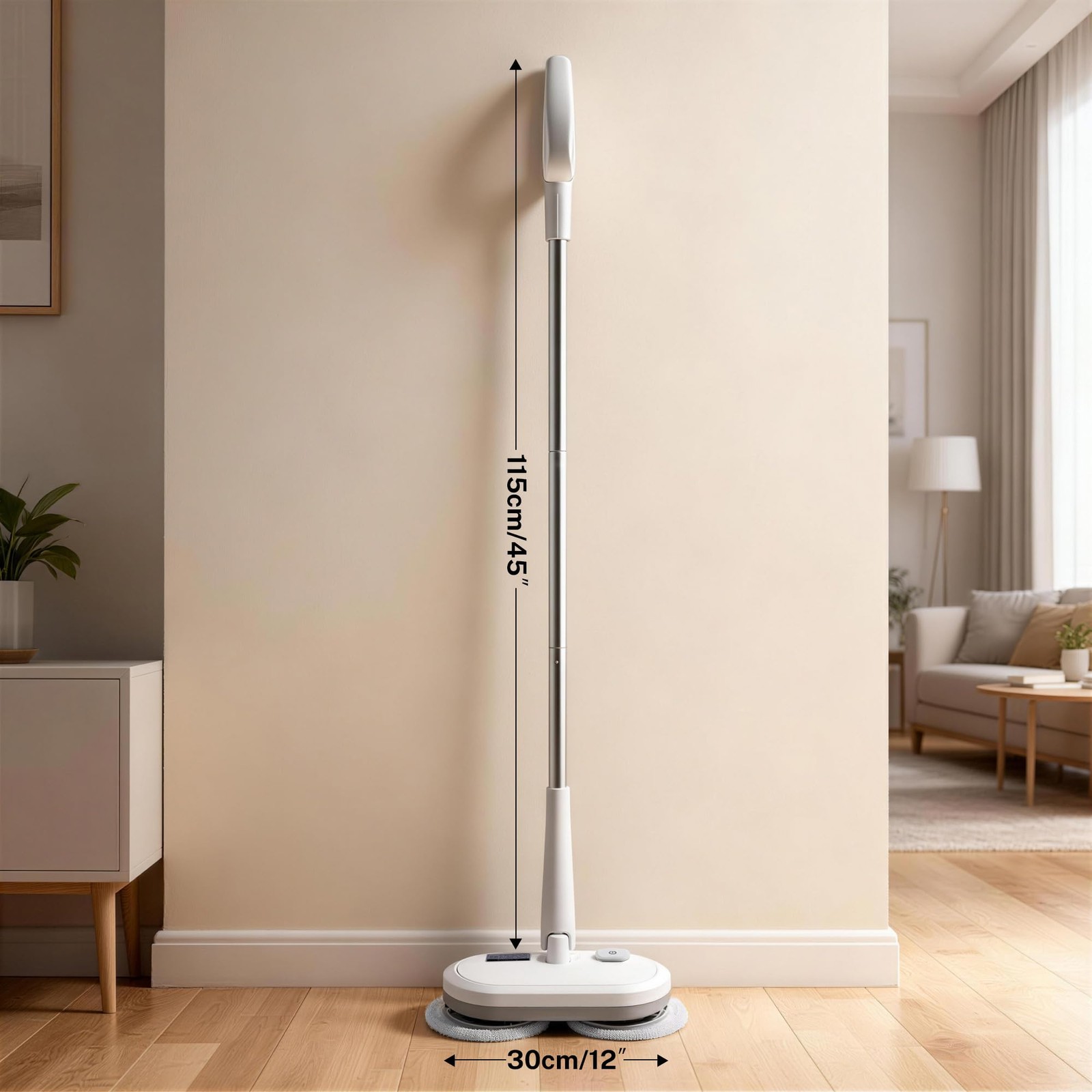 GOBOT Cordless Electric Spin Mop – Lightweight Powerful Cleaner for Hardwood,