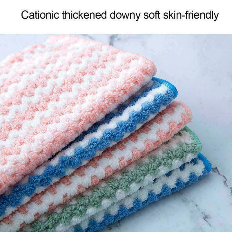 Circulatik Cleaning Rag, 5/10PCS Microfiber Cleaning Reusable Kitchen Dish Cloth