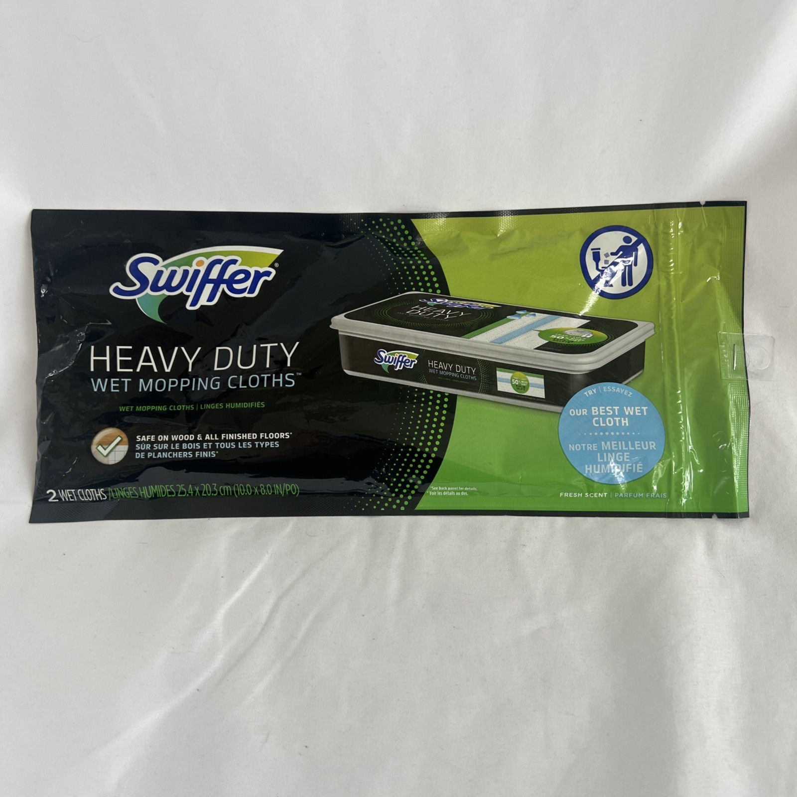 Swiffer Heavy Duty Wet Mopping Cloths Fresh Scent 2 Cloths In Package