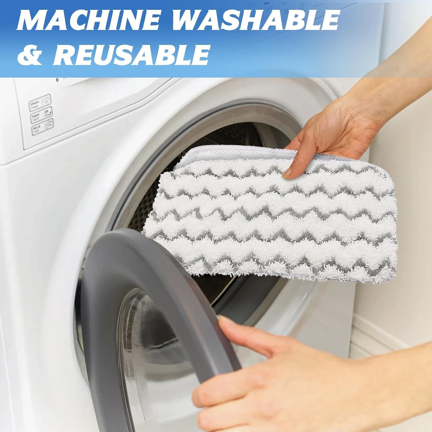 6 Pack Microfiber Steam Mop Pads Replacement for Shark Steam Mop S1000, S1000…