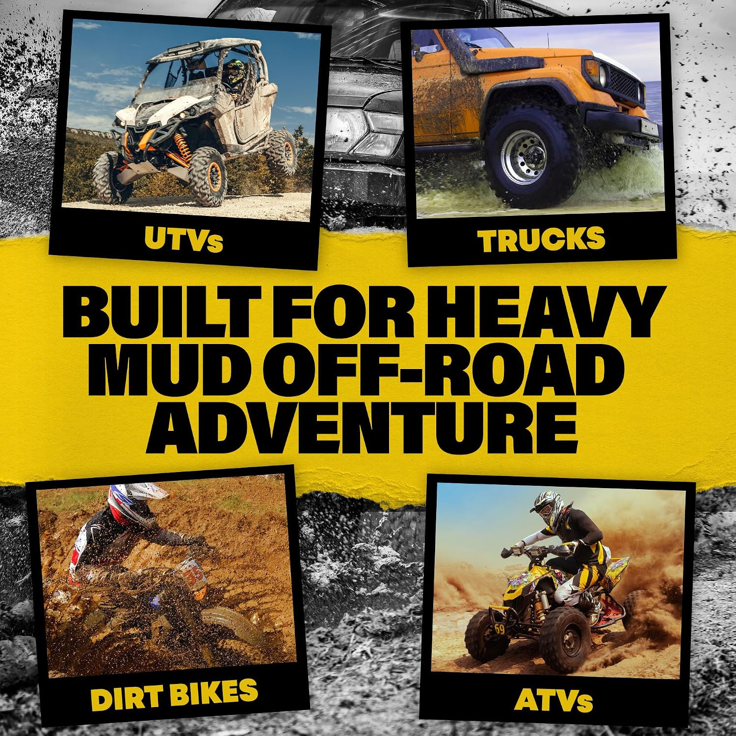 Heavy Mud Wash – Highly Concentrated 1:32 Ratio, Thick Foam Car Wash Soap & ATV