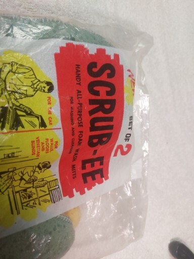 Scrub-ee Handy All-Purpose Foam Wash Mitts Vintage Kitchen Made In Germany F-S