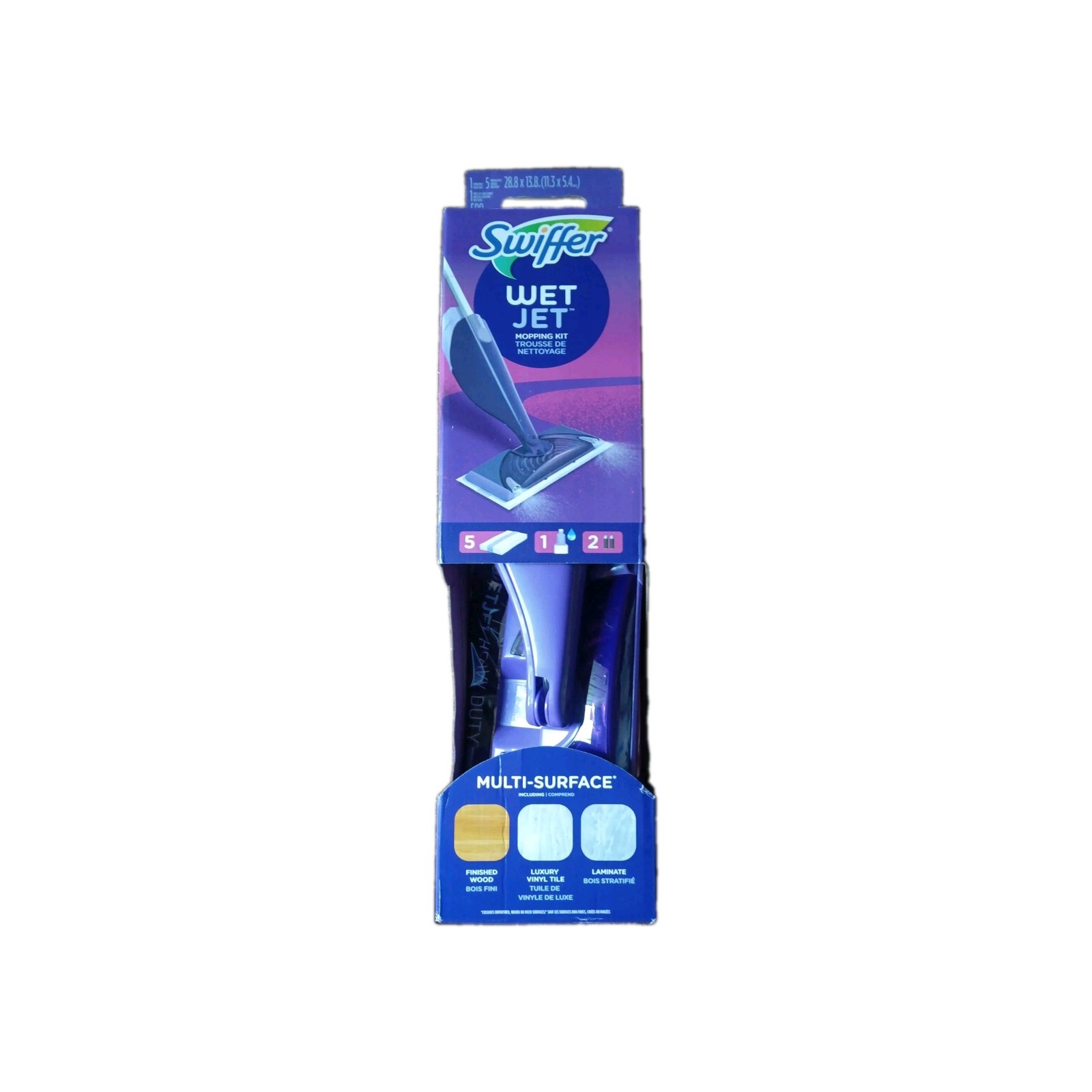 Swiffer WetJet Mopping Kit Purple Multi Surface Easy Prep Power Mop