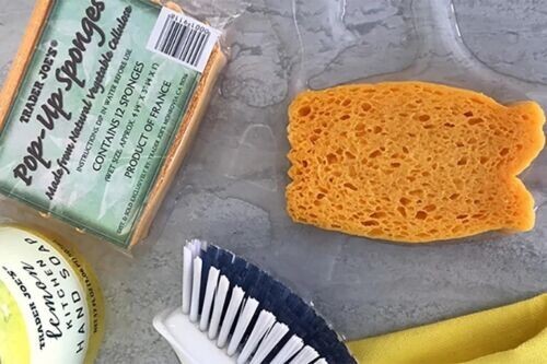 2 PACK! = 24 sponges! TRADER JOE’S Pop Up Sponge Natural Vegetable Cellulose