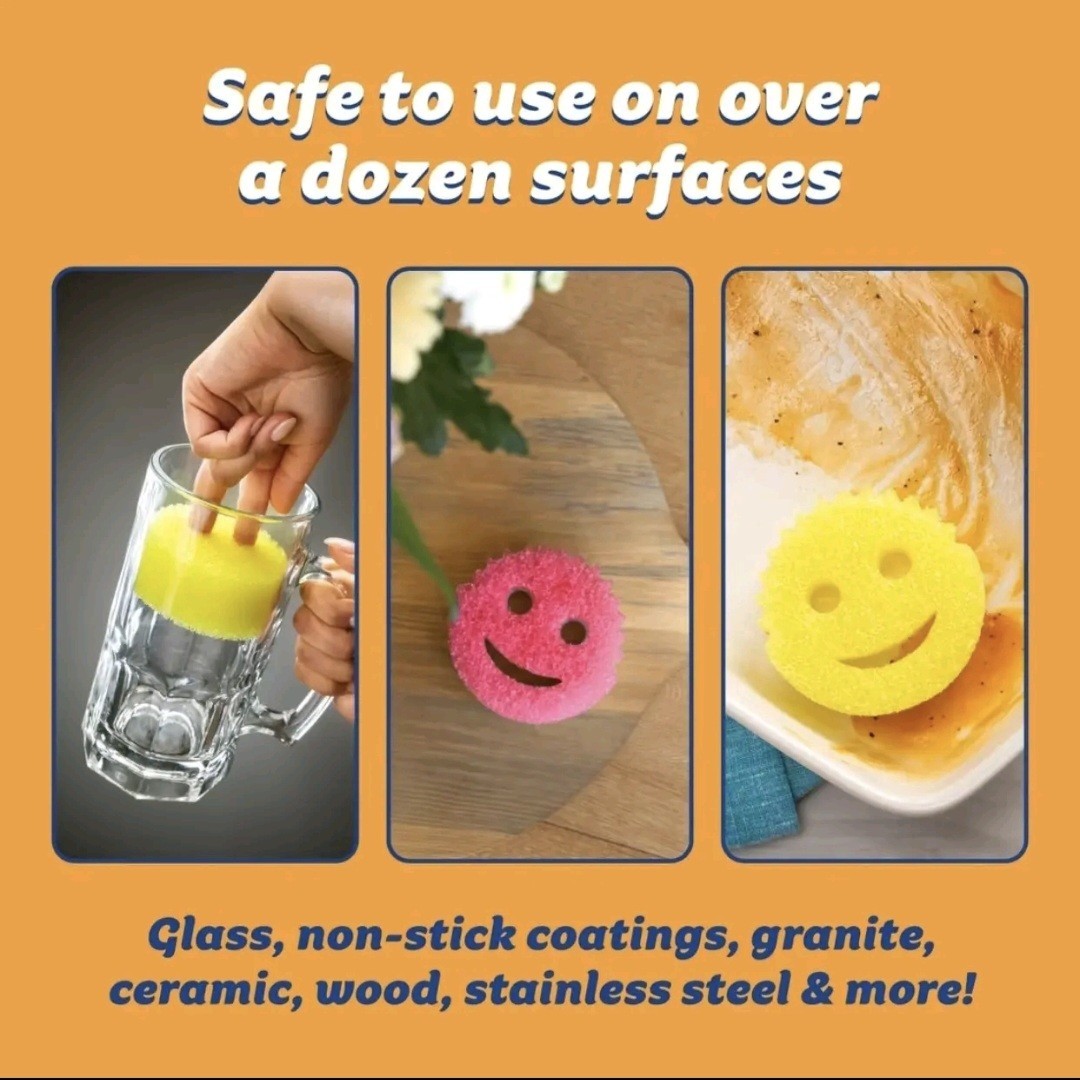 Original 8 -Pack-Scrub Daddy & Scrub Mommy – Kitchen Sponges – Dish Scratch Free