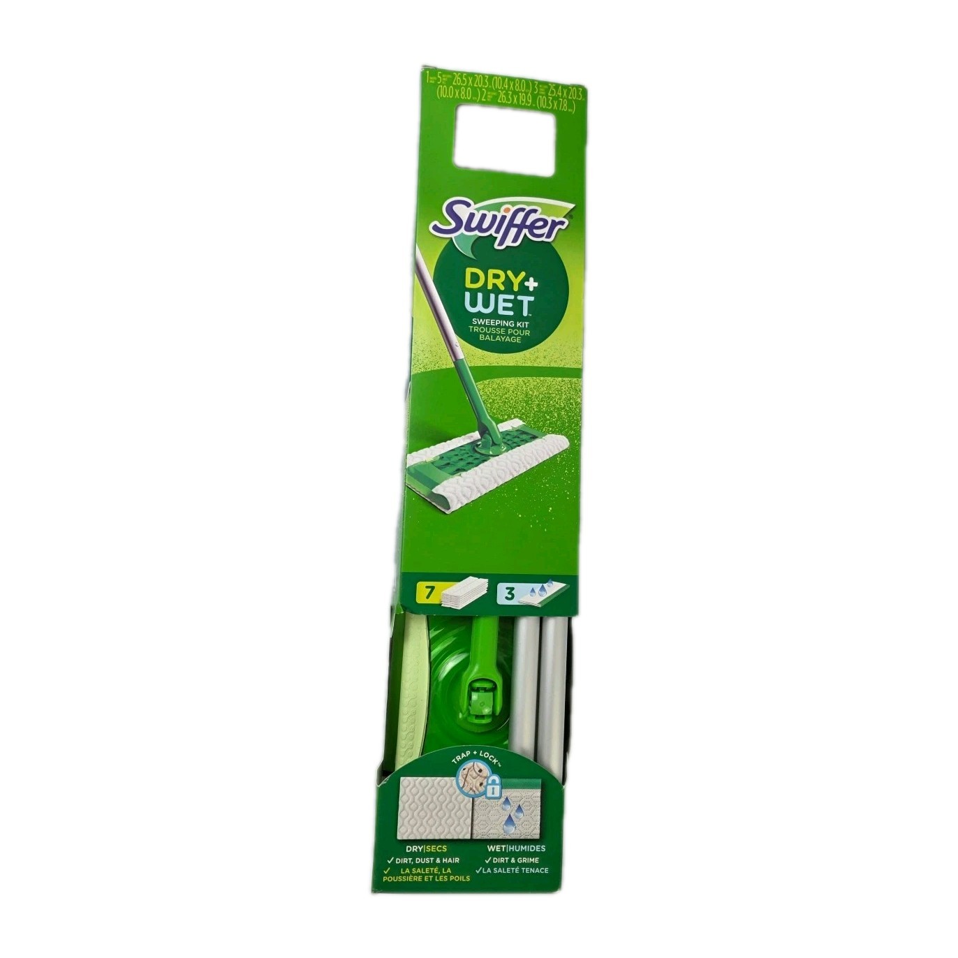 Swiffer Sweep + Mop,Broom & Mop Alternative,Dry & Wet Floor Cleaner,Fresh Scent