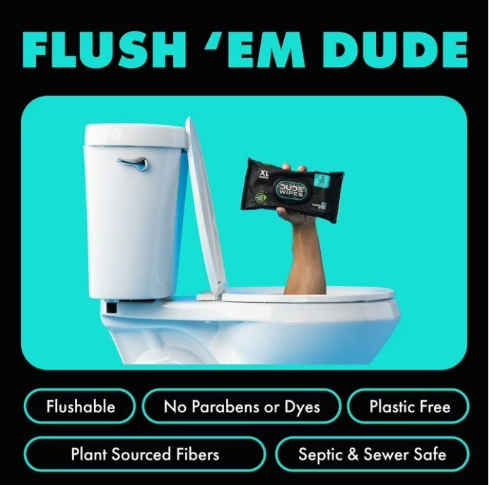 DUDE Flushable Wipes XL Mint Chill Wet Wipes 48 Ct 5 Pack 240 Total, New, Sale