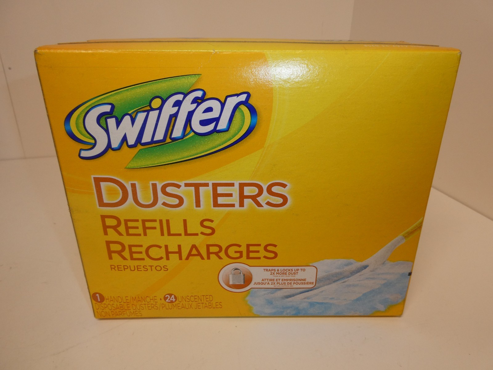 New 24PK Swiffer Dusters Refills Recharges Unscented Duster Refills + 1 Handle