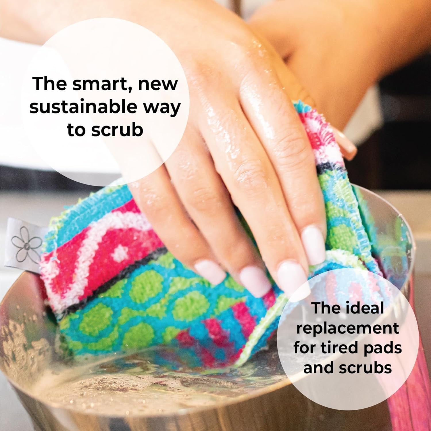 Skoy Scrub Reusable Dish Scrubber | Non Scratch Kitchen Cleaning Pad Multi Pack