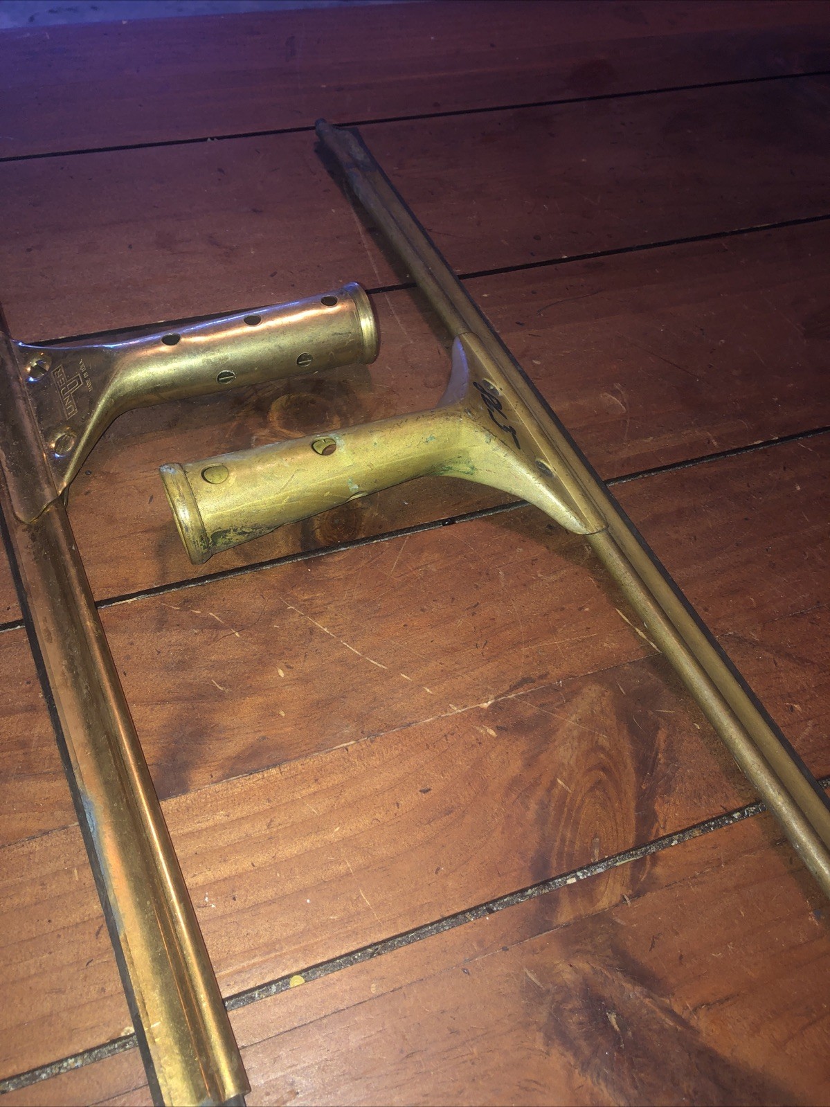 Lot 3 Brass Window Squeegee Unger Ettore 9” 16” 17”