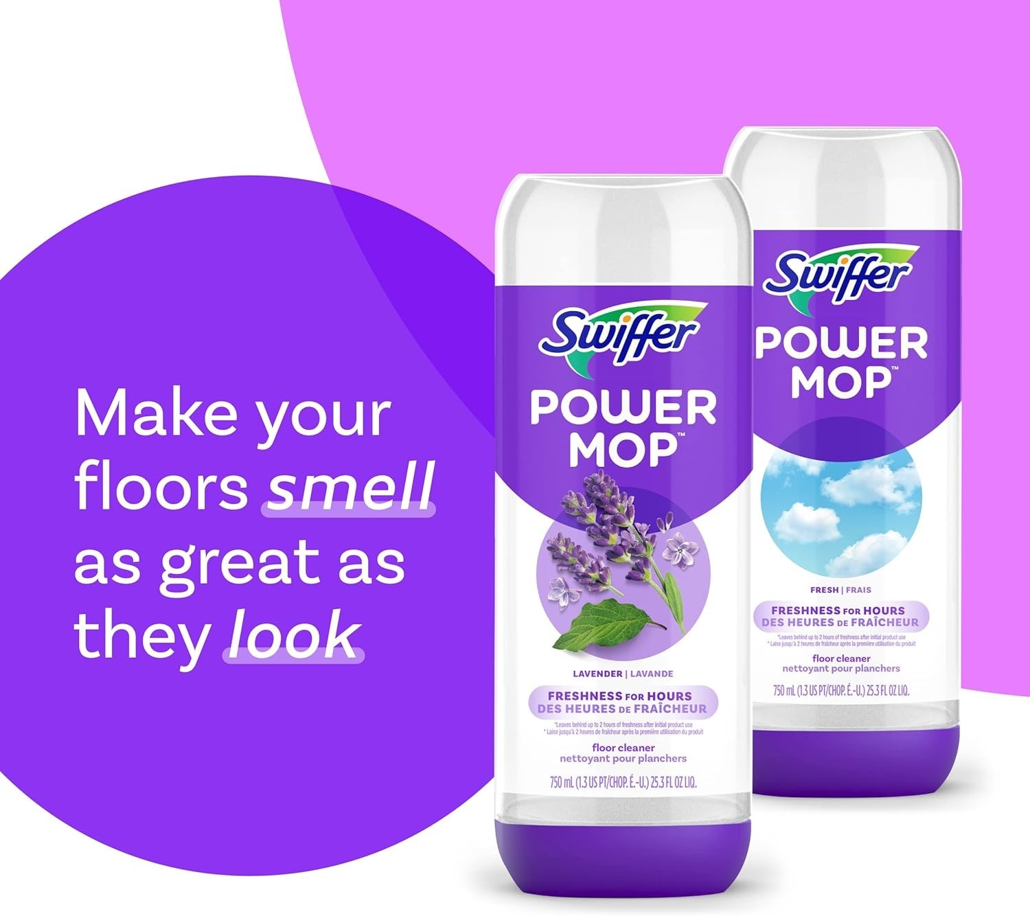 Swiffer Power Mop Refill Solution, Floor Cleaner for Mopping Tile, Vinyl, Lamina
