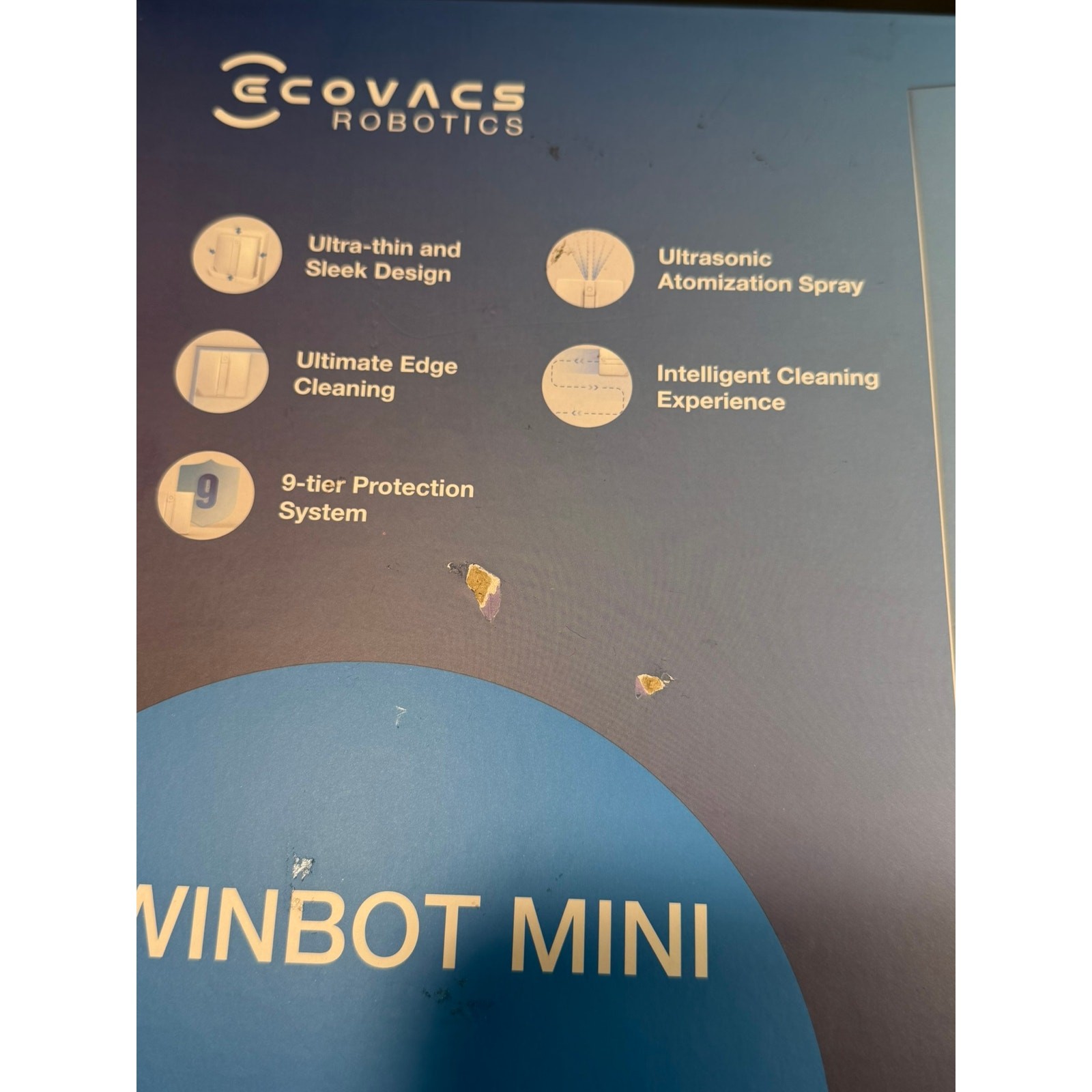 Ecovacs WINBOT Mini WG841-01 Robotic Window Cleaner Box Tested Open Original Box