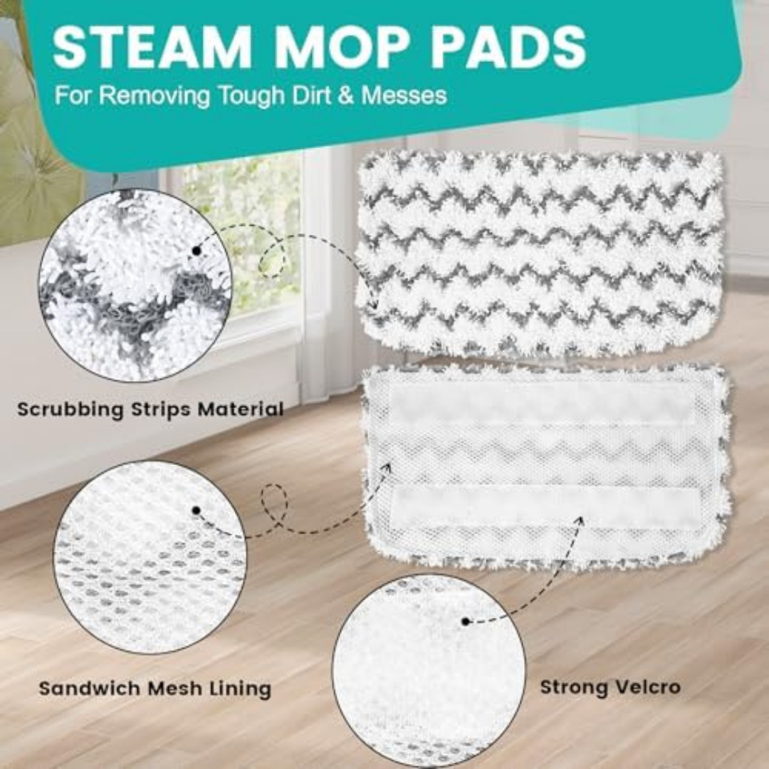 6 Pack Steam Mop Replacement Pads for Shark Steam Mops