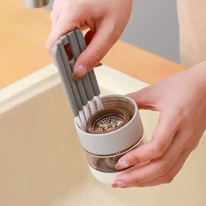 Multifunctional Flexible Gap Cleaning Brush Soft Bristles Cup Bottle Groove Tool