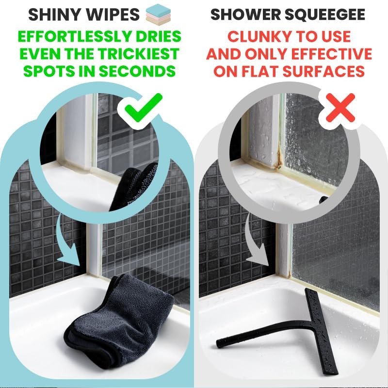 Shiny Wipes XL Drying Towel, The Original, Ultra Absorbent Twisted-Loop Desig…