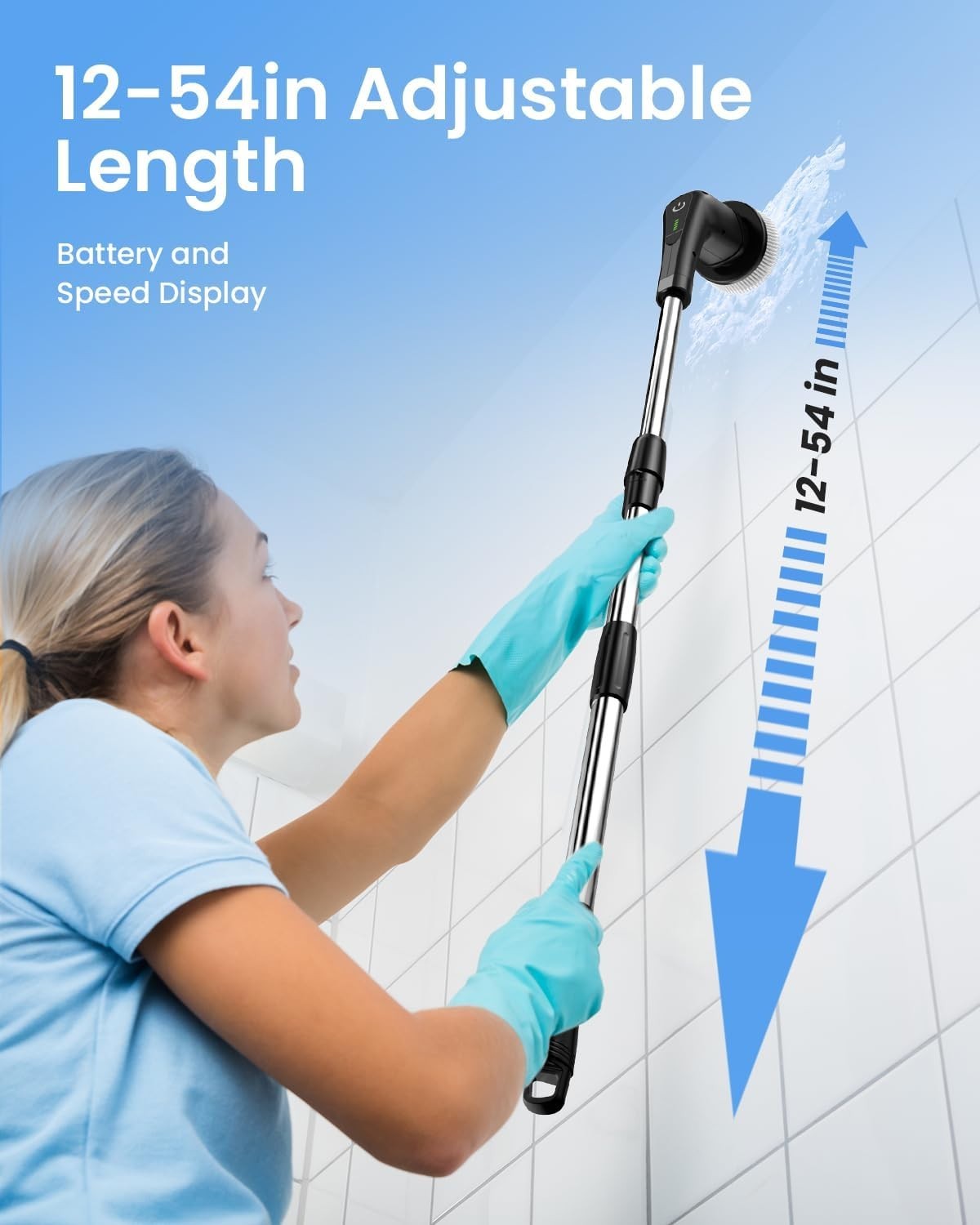 8 in 1 Electric Spin Scrubber with Fast Charging and Long Battery Life for Home