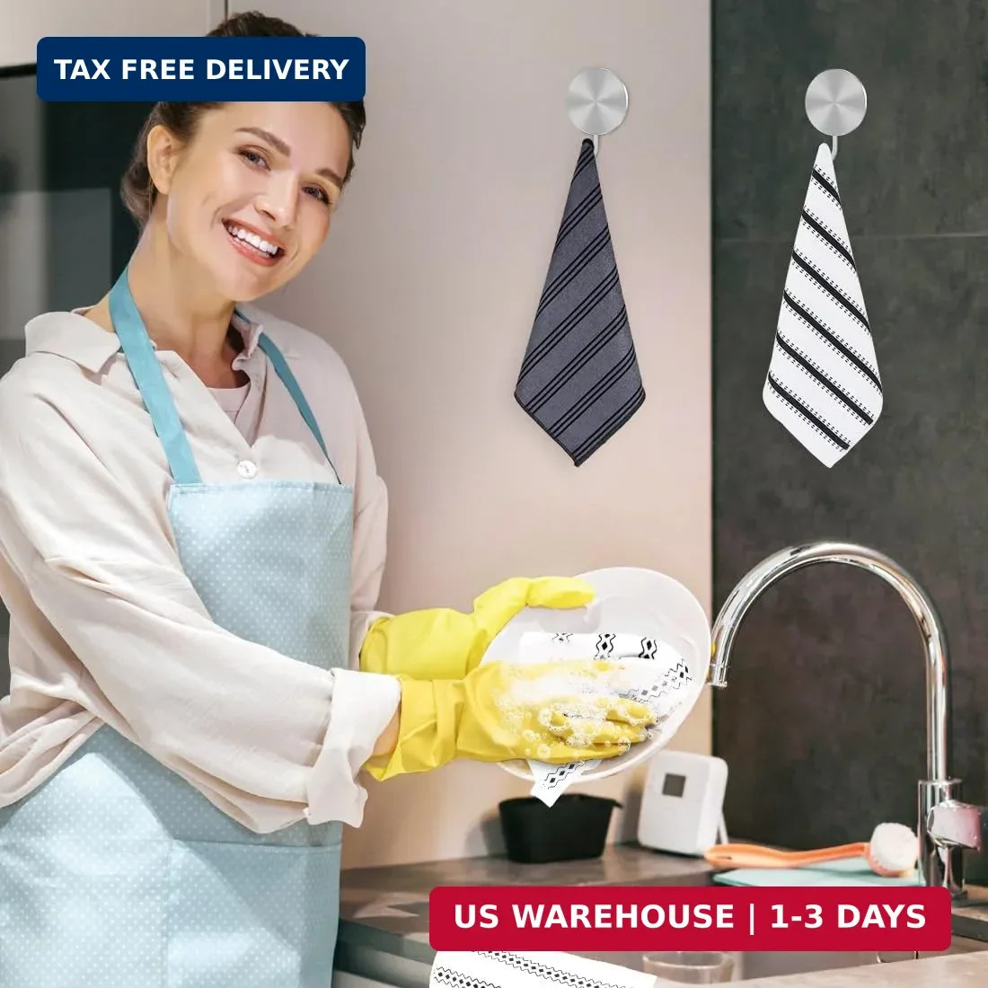 HOMEXCEL Microfiber Cleaning Cloth, Kitchen Towels 12 Pack, Lint Free, Scratch-F