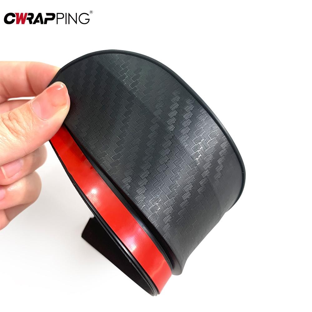 2pcs Car Rearview Mirror Rain Eyebrow Carbon Fiber Sun Visor Shade Cover Protect