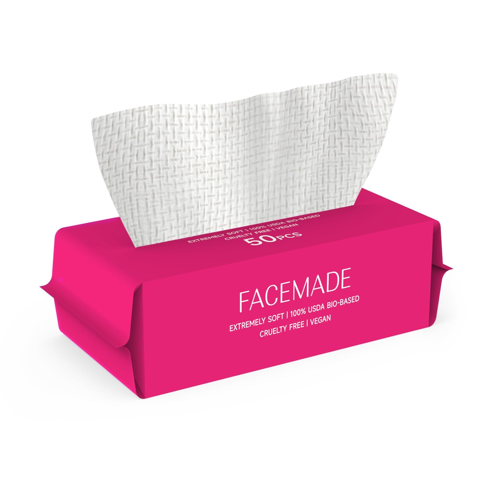 FACEMADE 50 Count (Soft Pack) Disposable Travel 50 (Pack of 1), Pink
