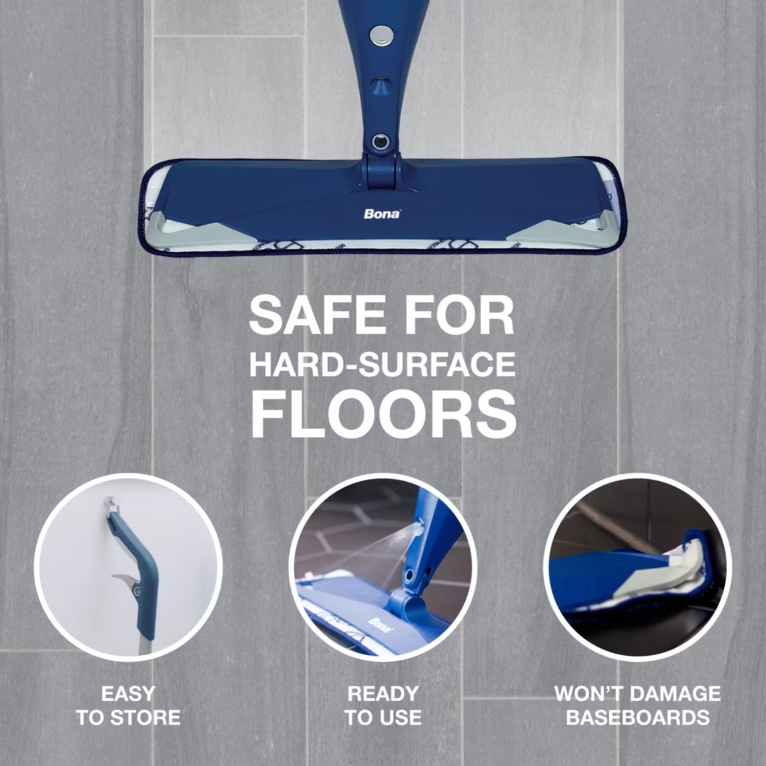 Bona Premium Stone Tile Laminate Floor Spray Mop with Cleaning Pad